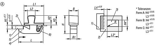 Schnappverschluss einrastbar, Form: A Klein, H=11,6, B=6, L=15,9, S=0,6, PC/ABS schwarz, Komp: Edelstahl - K1652.211060 - bei HUG Technik ♡