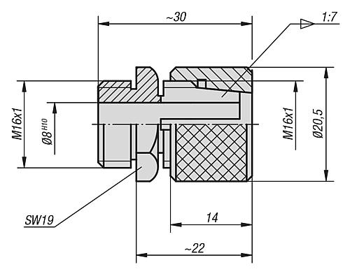 Verschraubung Vergütungsstahl - K0629.08 - bei HUG Technik ☆