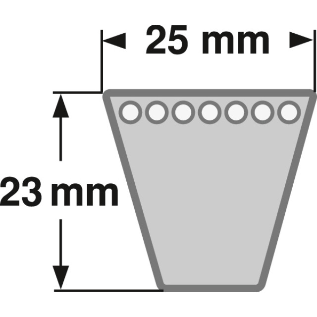 Schmalkeilriemen   8V 2650 / 25N, nach USA Standard RMA/MPTA - bei HUG Technik ✭