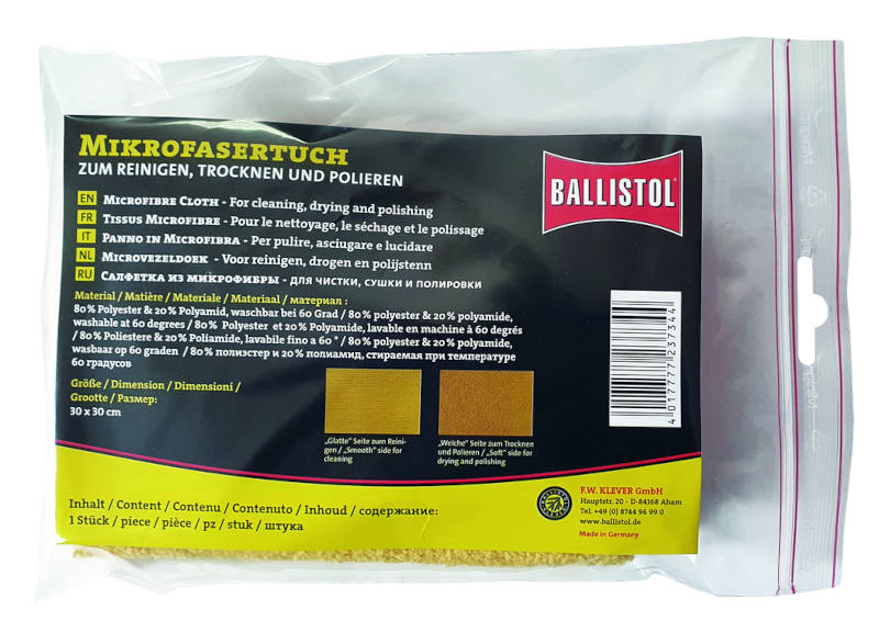 Ballistol® Bike Care, Mikrofasertuch zum Reinigen, Trocknen und Polieren, 30x30 cm - bekommst Du bei ★ HUG Technik ✓