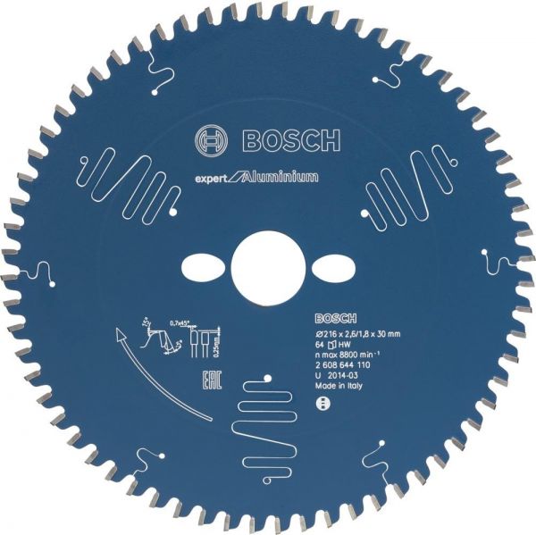 Bosch Kreissägeblatt HW Expert f. Alu 210x30x2,6 54T - bei HUG Technik ☆