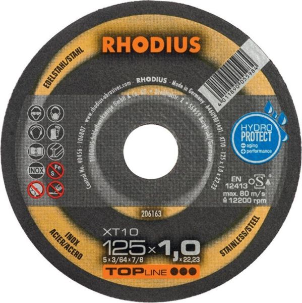 RHODIUS Trennscheibe XT10 115 x 1,0 mm ger. - bei HUG Technik ✓