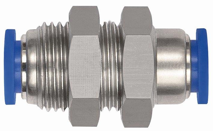Schott-Steckverbindung »Blaue Serie« mini, M10x1,0, Schlauch-ø 4 - direkt von HUG Technik ✓