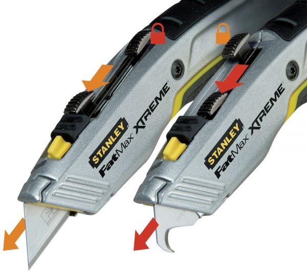 STANLEY® Messer 2 einziehbare Klingen, Fat Max Extreme Twin Blade - gibt’s bei HUG Technik ✓