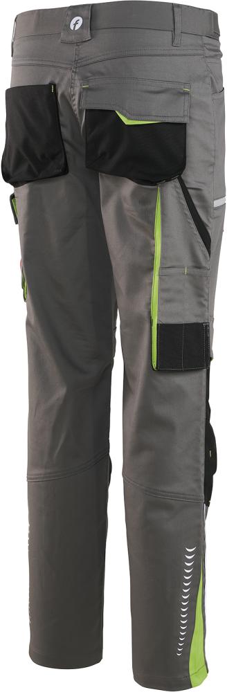 FORTIS Damen-Bundhose Flex, grau-schwarz-lime - bei HUG Technik ✭