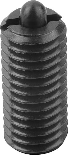 Federndes Druckstück verstärkte Federkraft M05 L=18 Stahl, Komp: Bolzen aus Stahl - K0317.205 - bekommst Du bei ★ HUG Technik ✓