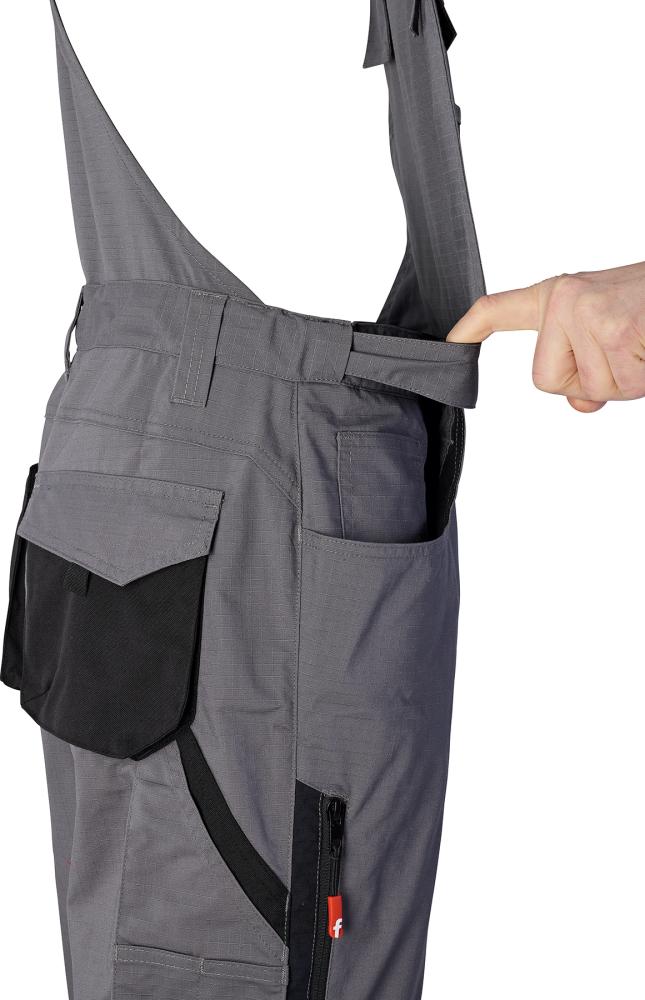 FORTIS Herren-Latzhose Performance, grau-schwarz - erhältlich bei ♡ HUG Technik ✓