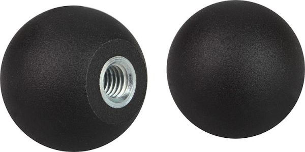 Kugelknopf M05 D1=20, Form: E Thermoplast, Komp: Stahl - K0158.22005 - direkt bei HUG Technik ✓