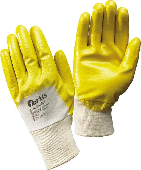 FORTIS Nitrilhandschuh »Mechanic L«, gelb - bei HUG Technik ✓