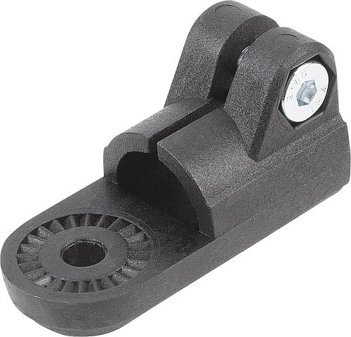 Rohrverbinder Gelenkstück Thermoplast, mit Innenverzahnung, Komp:Stahl, A=18 - K0484.18 - direkt bei HUG Technik ✓