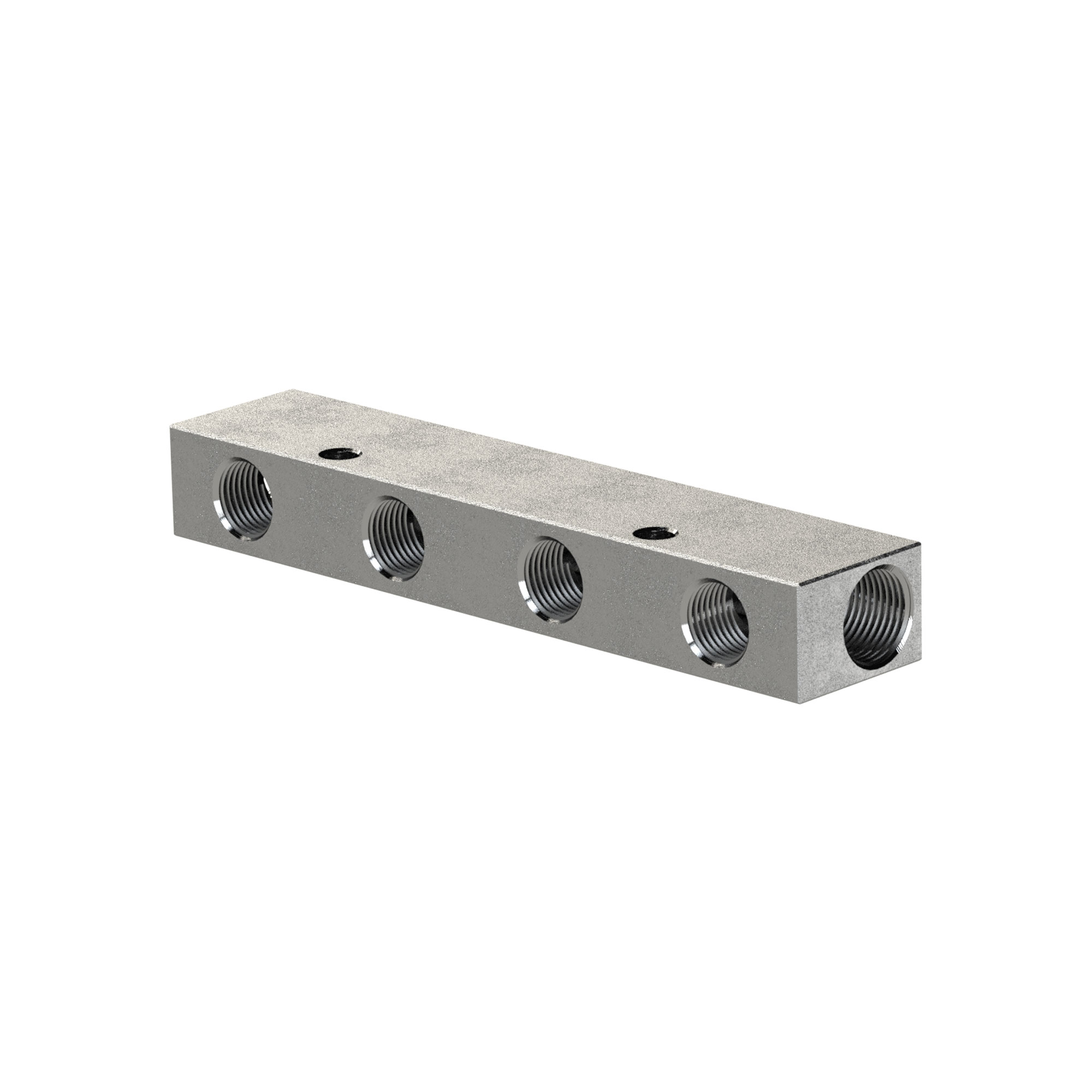 Verteilerleiste, Abgänge einseitig, Eingang 2x1/2, Ausgang 4x1/4 - gibt’s bei HUG Technik ✓