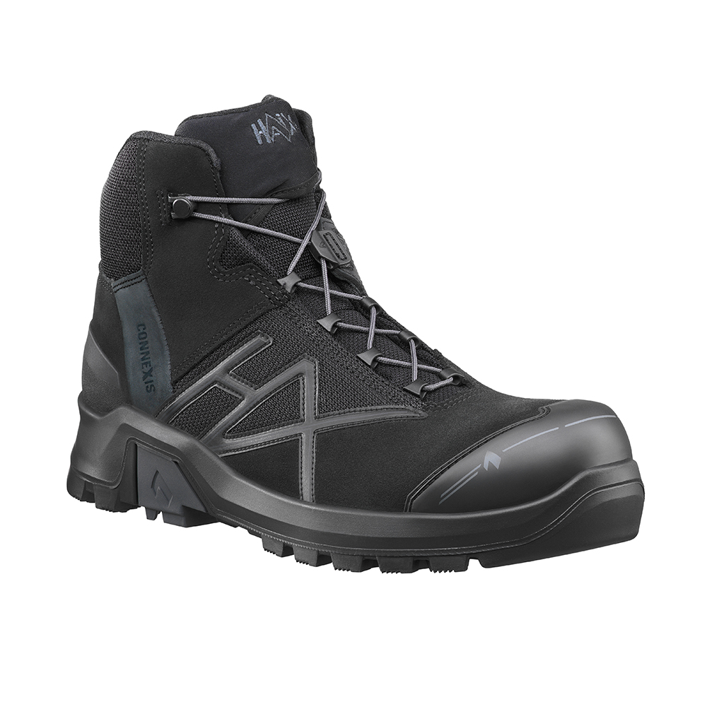 HAIX® CONNEXIS® Safety+ GTX mid black-black, S3, Sicherheitsstiefel - gibt’s bei ☆ HUG Technik ✓