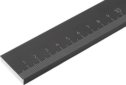 Maßstab selbstklebend L=1000 Aluminium, horizontal - K0758.000010X1000 - kommt direkt von HUG Technik 😊