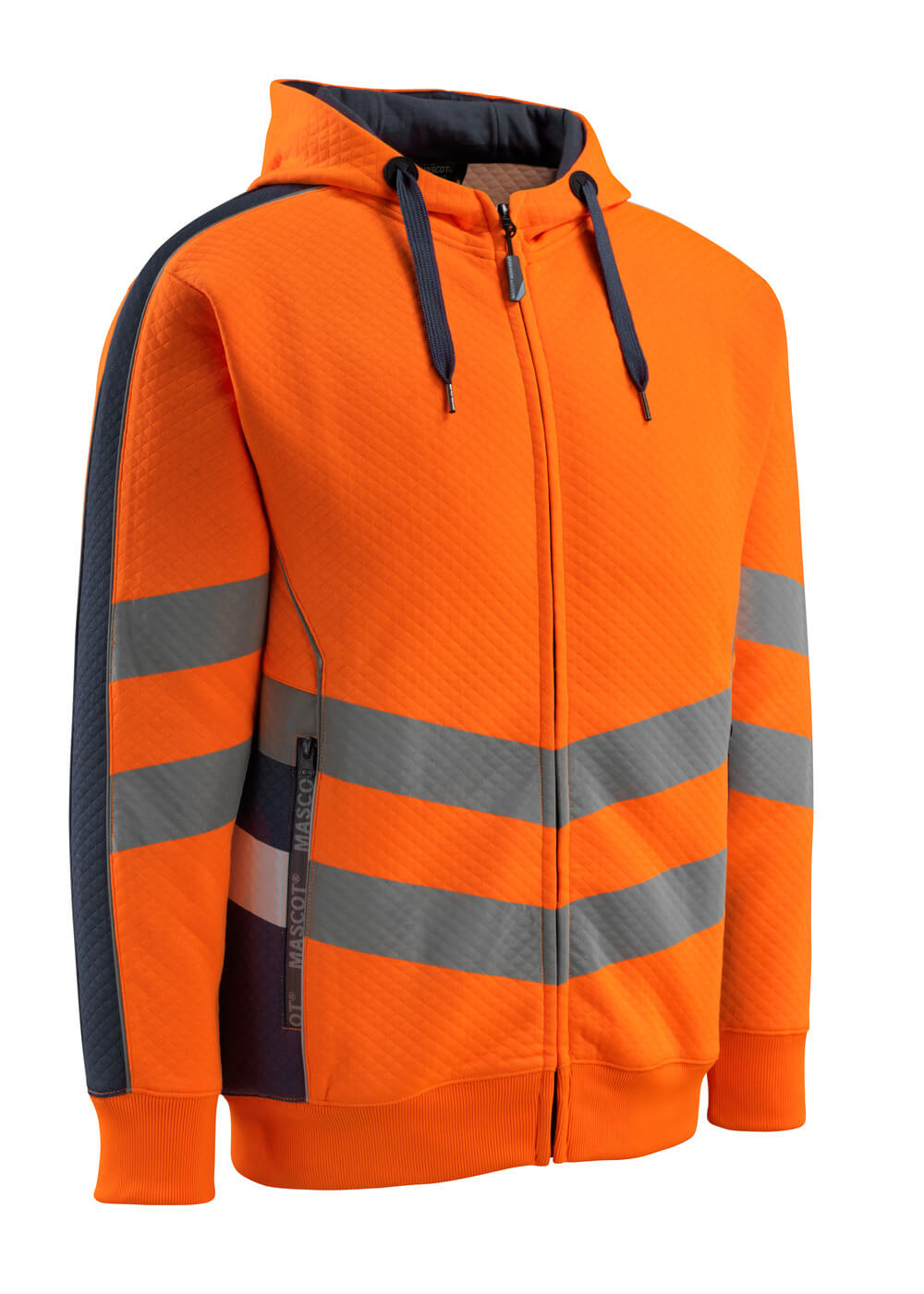 MASCOT® SAFE SUPREME Kapuzensweatshirt mit Reißverschluss »Corby« Gr. 2XL, hi-vis orange/schwarzblau - direkt von HUG Technik ✓