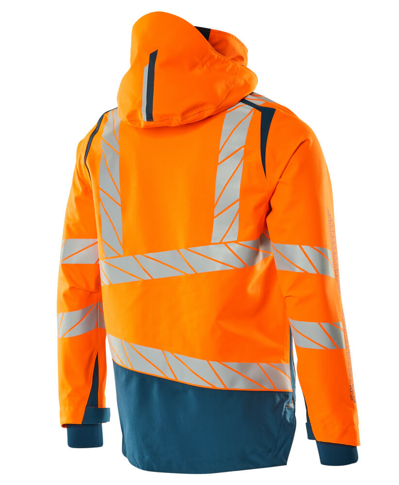 MASCOT® ACCELERATE SAFE Hard Shell Jacke  Gr. 2XL, hi-vis orange/dunkelpetroleum - kommt direkt von HUG Technik 😊