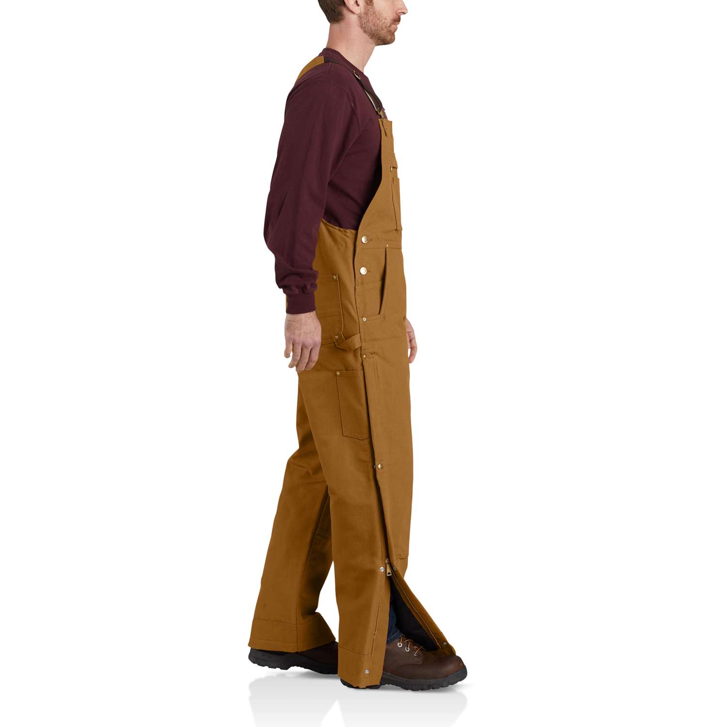 carhartt® Herren-Overall FIRM DUCK INSULATED BIB OVERALL carhartt® brown Ansicht 3  🖤 bei HUG Technik ✓