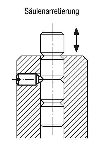 Federndes Druckstück Standard Federkraft M05 L=14 Edelstahl, Komp: Kugel aus Keramik - K0610.05 - bei HUG Technik ☆