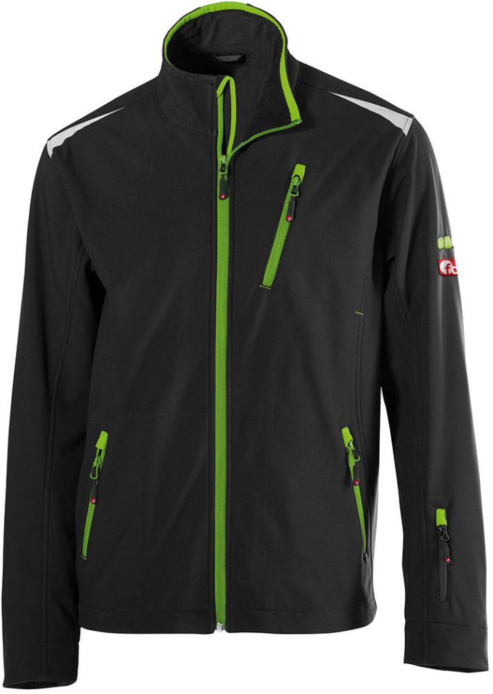 FORTIS Herren Softshell-Jacke 24, schwarz-limegreen - bei HUG Technik ✓
