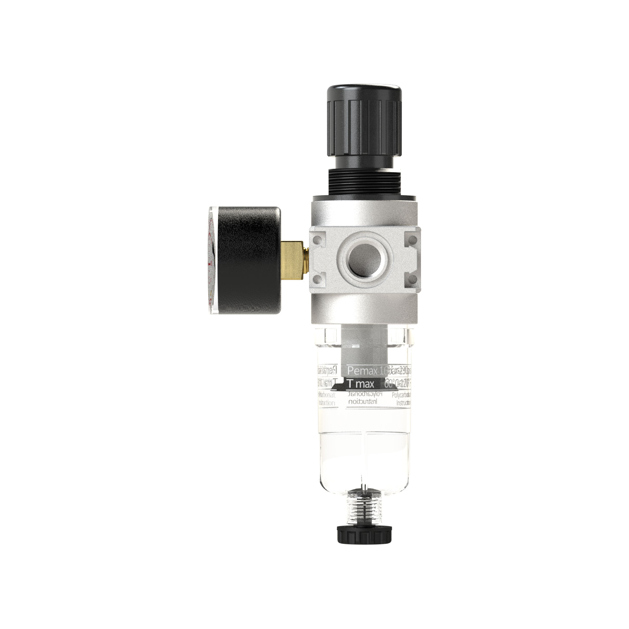 Filterregler »multifix-mini«, mit PC-Behälter, G 1/8, 0,1 - 3 bar - gibt’s bei HUG Technik ✓