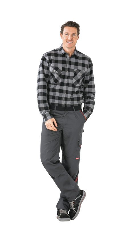 PLANAM Bundhose Highline, schiefer-schwarz-rot - erhältlich bei ✭ HUG Technik ✓