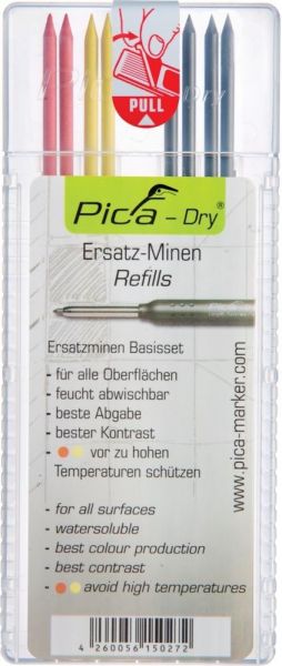 Pica Ersatzminenset graphit, gelb, rot - bei HUG Technik ✭