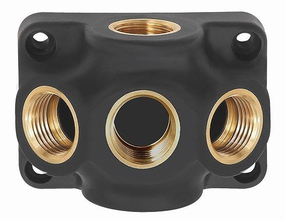 Endverteiler, Eingang G 3/4, Anschluss 3 x G 1/2 - gibt’s bei HUG Technik ✓ Endverteiler, Eingang G 3/4, Anschluss 3 x G 1/2 - gibt’s bei HUG Technik ✓