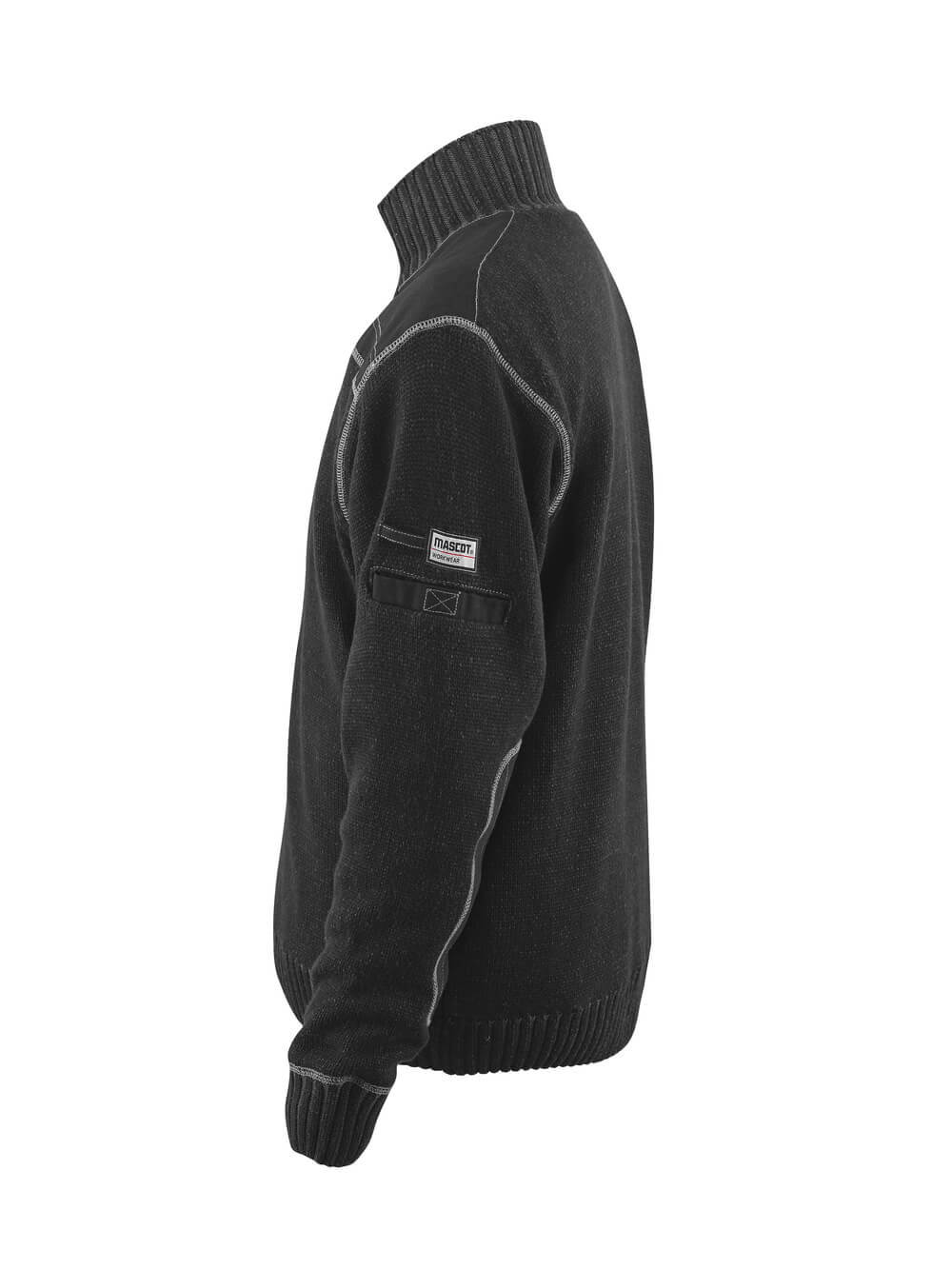 MASCOT® FRONTLINE Strickpullover mit kurzem Reißverschluss »Naxos« Gr. 2XL, schwarz - direkt bei HUG Technik ✓