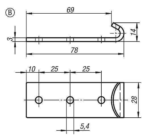 Gegenhaken, Form: B Edelstahl - K0051.9254782 - gibt’s bei ☆ HUG Technik ✓