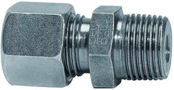 Gerade Einschraubverschraubung, R 3/4 a., Rohr-Ø 22, Stahl verzinkt - gibt’s bei HUG Technik ✓