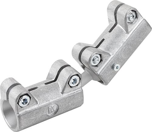 Rohrverbinder gerade, für Rundrohre, A=30,1, L=184, mit Doppelkugelgelenk, Aluminium Gleitgeschliffen, Komp:Stahl - K0483.530302