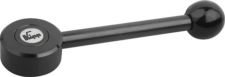 Spannhebel flach Gr.1 M06, Form: 0° Stahl, Komp: Kunststoff - K0114.1061 - direkt bei HUG Technik ✓