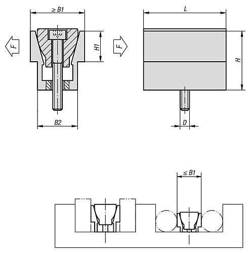 Keilspanner M04 Aluminium, Komp: Einsatzstahl - K0037.04 - bei HUG Technik ✭