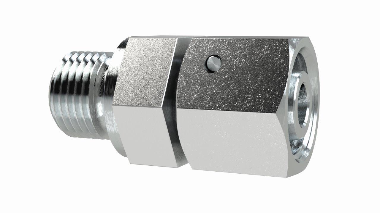 Einstellbare gerade Einschraubverschraubung, M22x1,5a., Rohr-Außen-Ø 16mm, Stahl verzinkt - kommt direkt von HUG Technik 😊