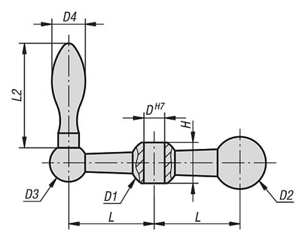 Kugelkurbel Stahl, Komp:Stahl, D=10 - K0728.110 - bei HUG Technik ☆