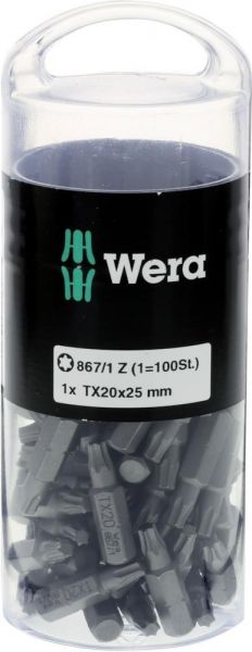Wera® Bit für TORX® 867/1 TORX DIY, TX 10 x 25mm, 100-er Pack - bei HUG Technik ♡
