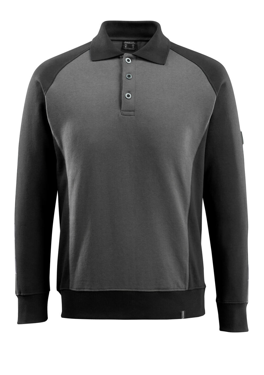 MASCOT® UNIQUE Polo-Sweatshirt »Magdeburg« Gr. 2XL, dunkelanthrazit/schwarz - gibt’s bei ☆ HUG Technik ✓