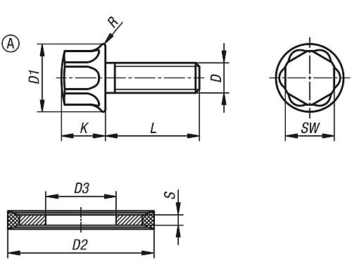 Schraube mit Dicht- und Unterlagscheibe M04x10, Form: A ohne Schaft, Edelstahl 1.4404 poliert, Hygienic Usit®, - K1595.044X10 - direkt von HUG Technik ✓