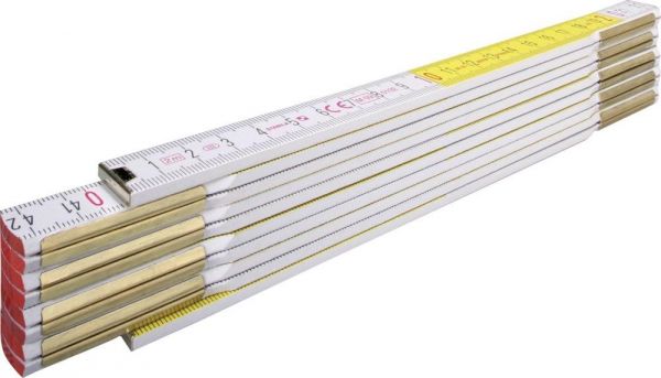 STABILA® Holz-Gliedermaßstab 2m 16mm weiß/gelb - bei HUG Technik ✭