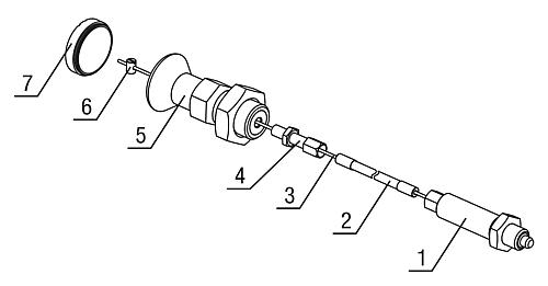 Arretierbolzen mit Fernbetätigung, Gr.2, Form: K mit Kontermutter, D=6, D1=M12x1,5, L=1000, Edelstahl - K1502.02206X1000 - direkt von HUG Technik ✓