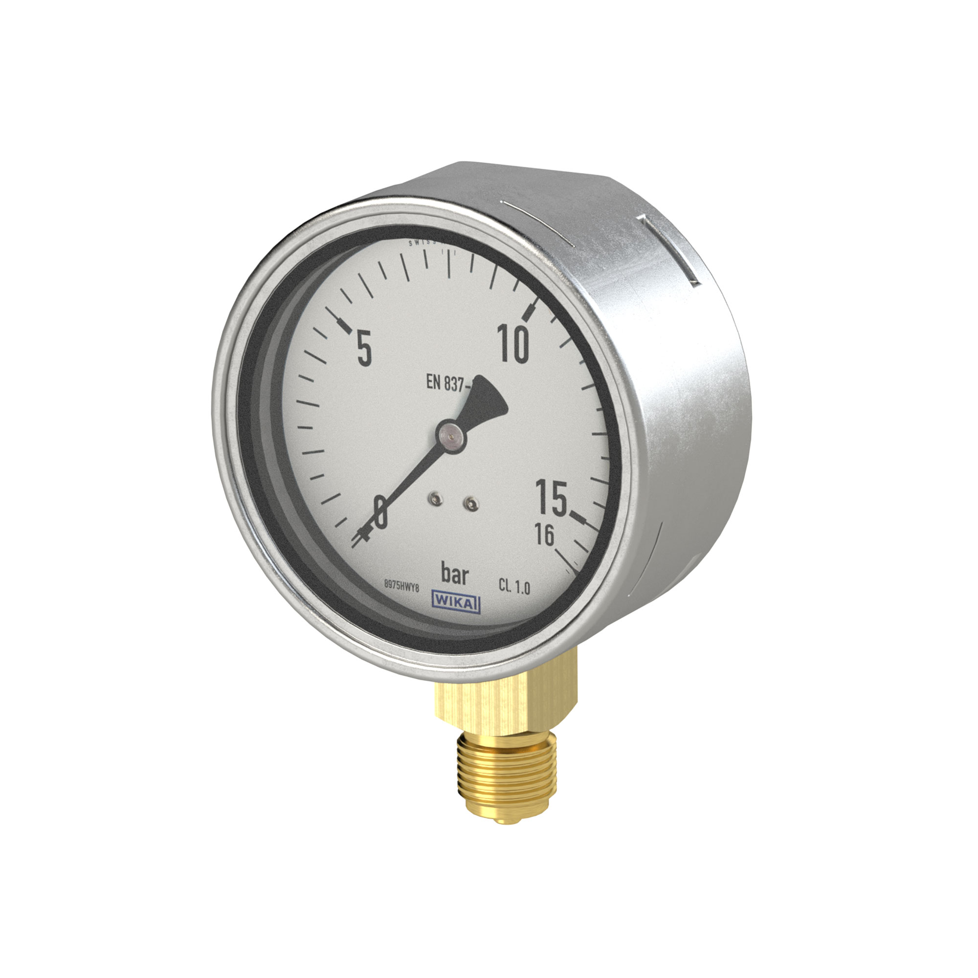 Manometer, Robustausführung, G 1/2 unten, 0 - 600,0 bar, Ø 160 - bei HUG Technik ✓