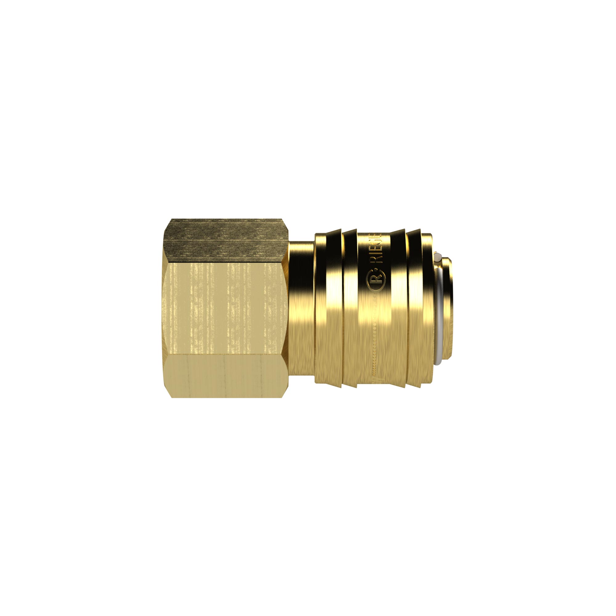 Schnellverschlusskupplung NW 7,2 »connect line«, Messing blank, G 1/2 IG - bekommst Du bei ★ HUG Technik ✓