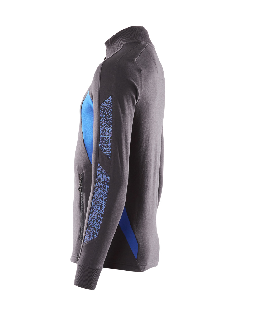 MASCOT® ACCELERATE Sweatshirt mit Reißverschluss  Gr. 2XL/ONE, schwarzblau/azurblau - bekommst Du bei HUG Technik ♡