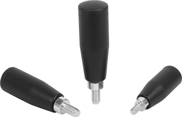 Zylindergriff drehbar M06 Thermoplast, Komp: Stahl, L=55 - K0774.06200500 - bei HUG Technik ✭