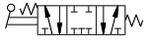 5/3-Wegeventil, manuell, 90° Hebel, monostabil, G 1/2, Funktion 5,3G - bei HUG Technik ☆