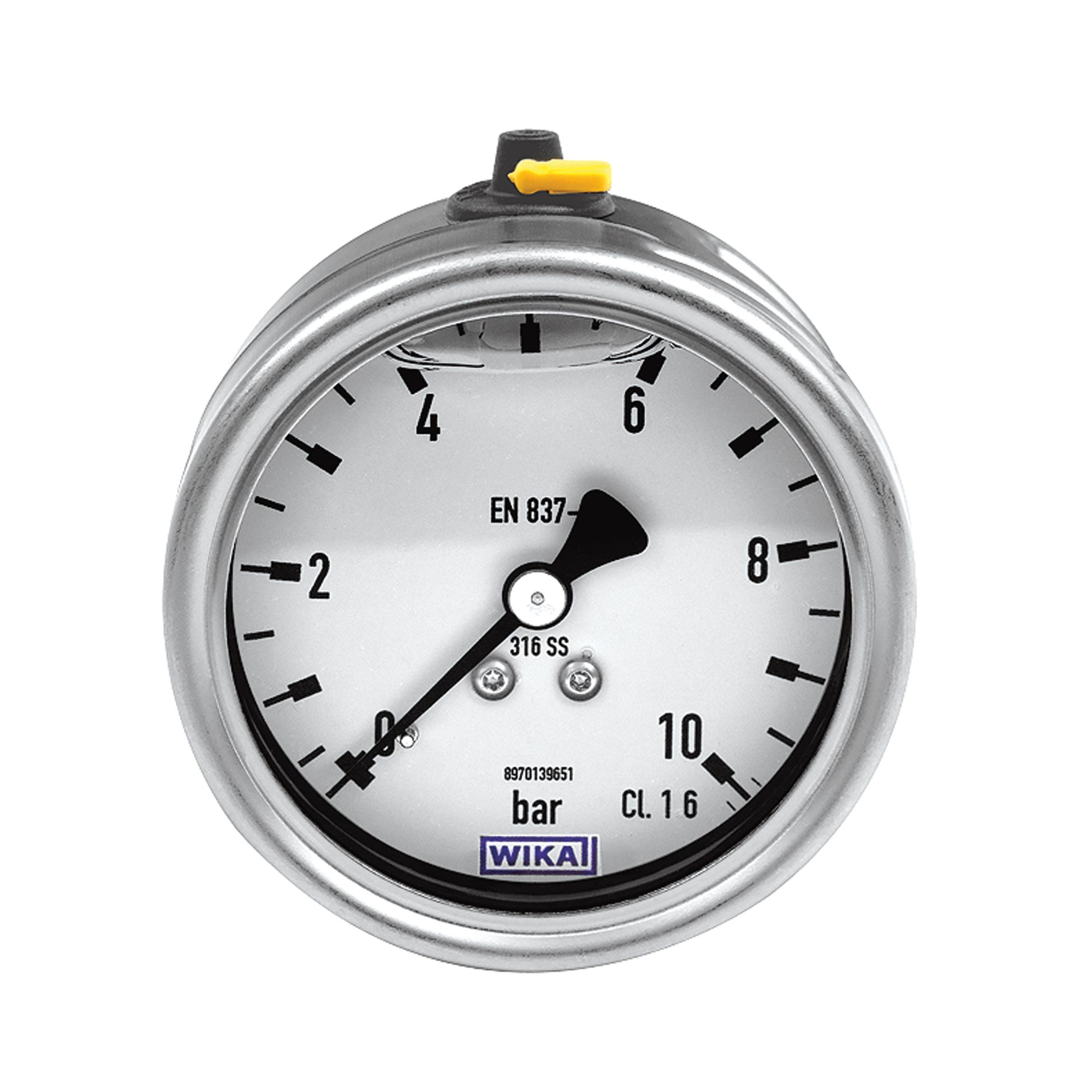 Glyzerinmano, CrNi-Stahl, G 1/2 exzentrisch, 0 - 25,0 bar, Ø 100 - bei HUG Technik ✓ ✌