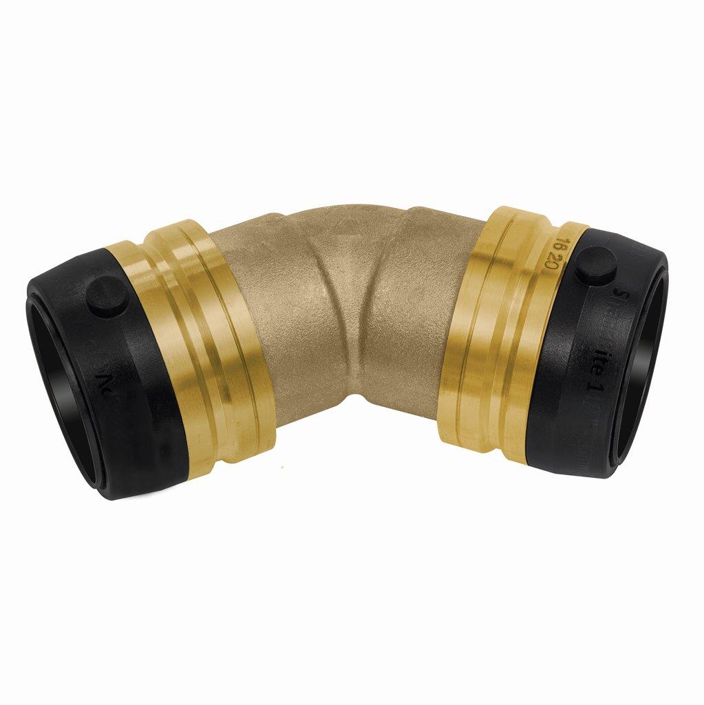 Winkelverbinder 45°, Messing, »sharkbite«, für Rohr-Außen-ø 54 mm - bei HUG Technik ✭