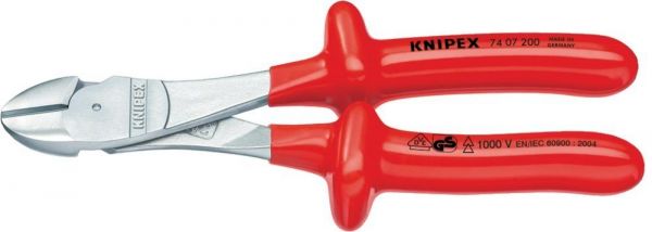 KNIPEX® Kraft-Seitenschneider VDEtauchisoliert 200 mm - bei HUG Technik ✓