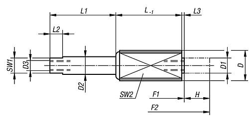 Federndes Zug-/Druckstück M12X11 Stahl - K0373.1202004 - kommt direkt von HUG Technik 😊